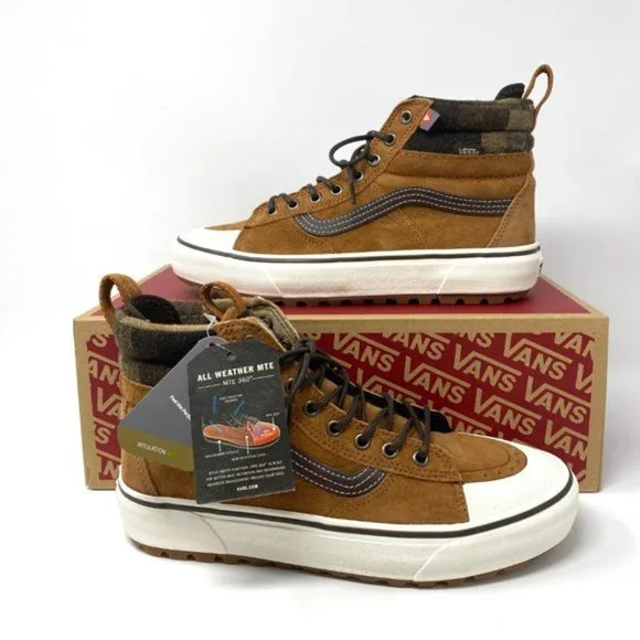 VANS Sk8-Hi Mte 2.0 Dx Glazed Ginger Brown Boots Winter Men's Size VN0A4P3IRIZ - Picture 4 of 10